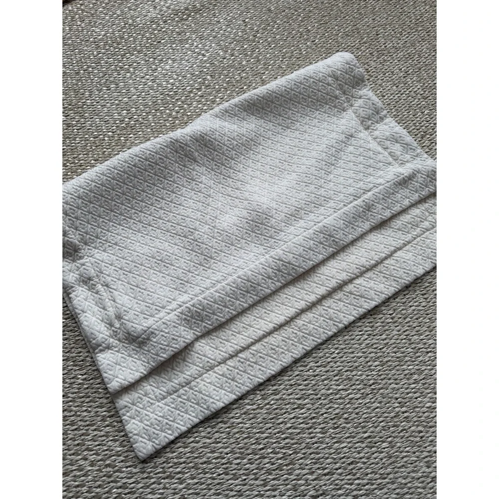 Pottery Barn Organic Cotton pick stitch  Quilted Pillow Sham Ivory‎ Portugal